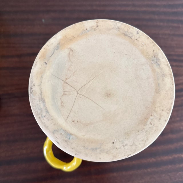 Yellow Late 20th Century Yellow Earthenware Planter For Sale - Image 8 of 9