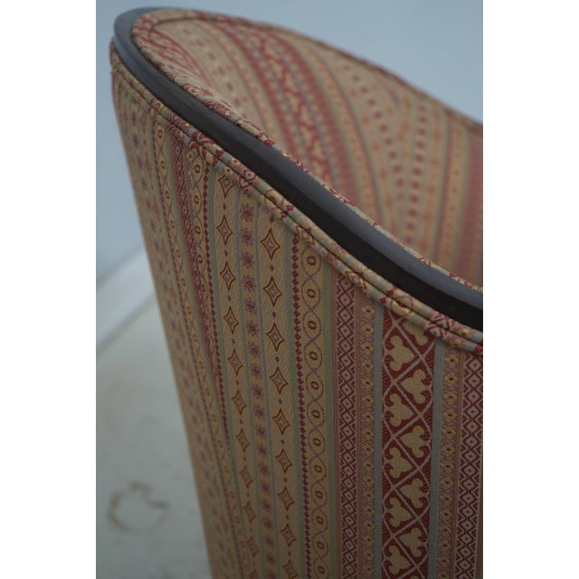 Pair of Hancock & Moore Upholstered Tub Barrel Back Chairs For Sale - Image 12 of 18
