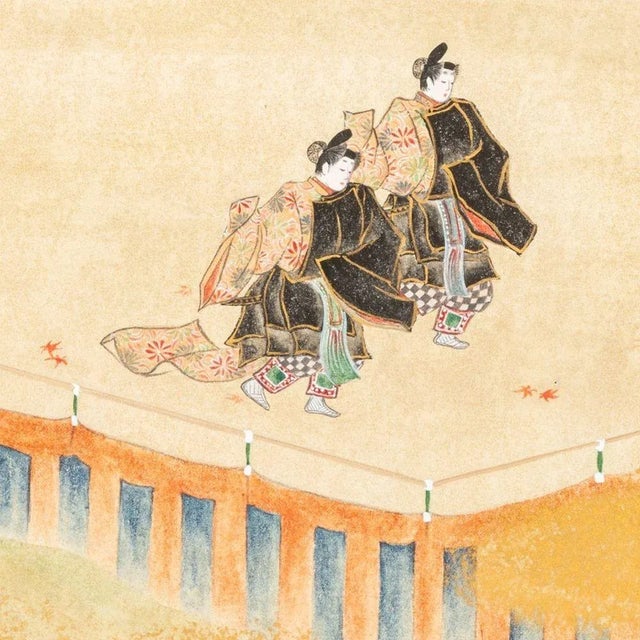 Japanese Japanese Seasons Landscape 4-Panel Byobu Screen For Sale - Image 3 of 6