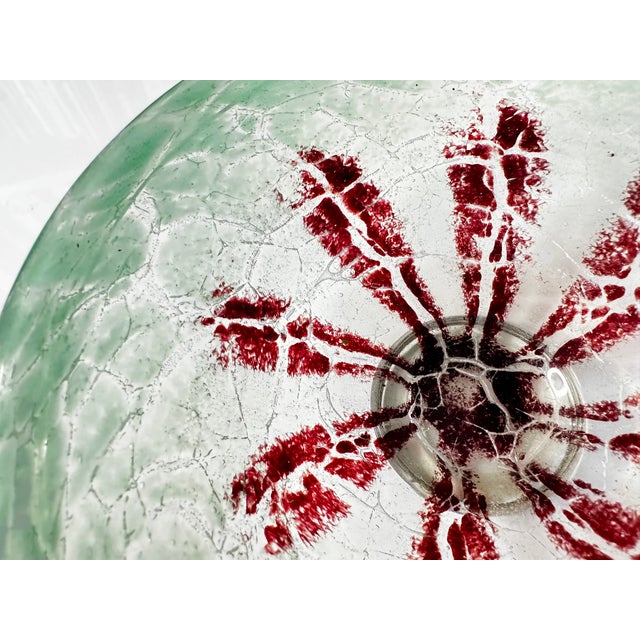 Art Deco Ikora Art Glass Bowl with Crackle Decoration by Karl Wiedemann for WMF, Germany, 1930s For Sale - Image 13 of 16