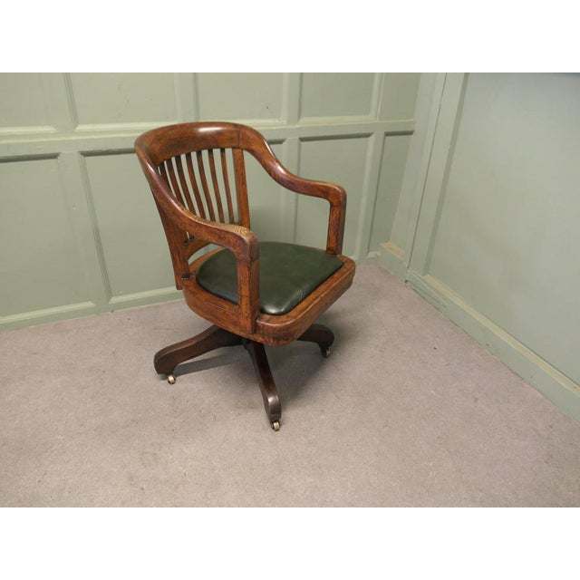 1910s Art Deco Oak Desk Chair, 1910 For Sale - Image 5 of 8