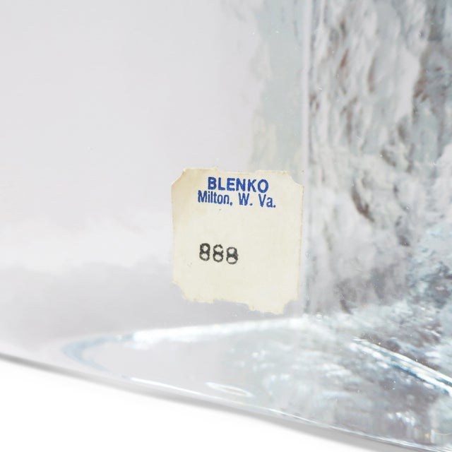 Vintage Triangular Cast Glass Bookends by Blenko For Sale - Image 10 of 10