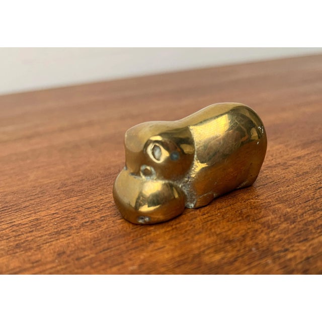 Vintage Brass Hippo Figurine, 1970s For Sale - Image 13 of 13