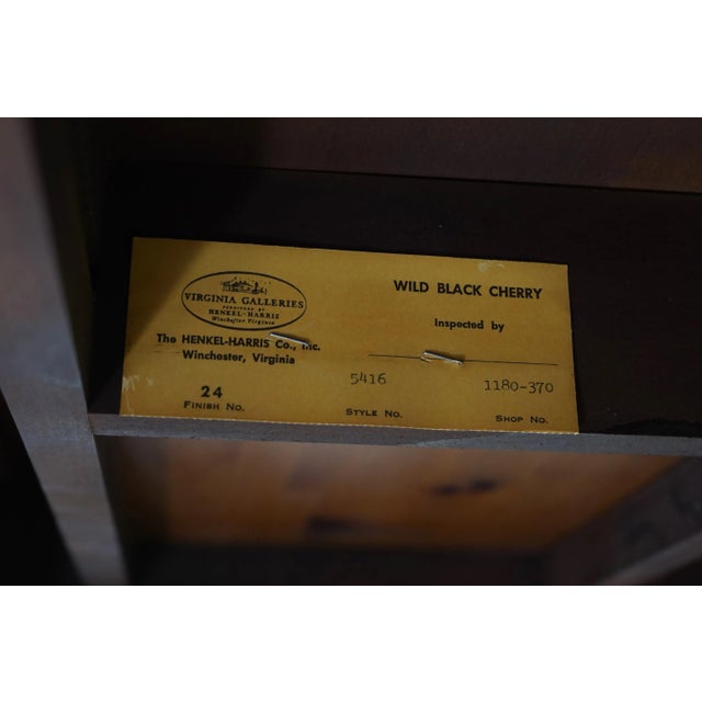 Henkel Harris Cherry Queen Anne 5416 Tea Table For Sale - Image 12 of 12