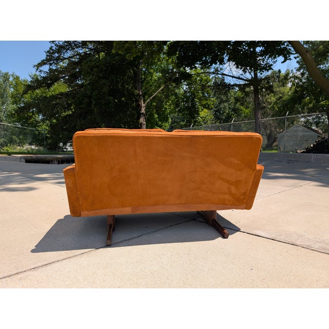 1960s Suede Sofa, Style of Fredrik Kayser For Sale - Image 6 of 18