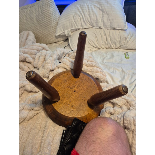 Brown Antique Stickley 3 Leg Milking Stool For Sale - Image 8 of 8
