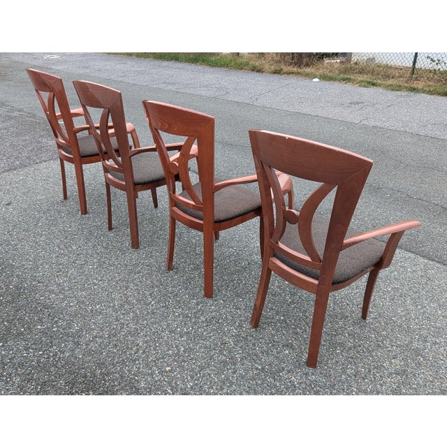 Set of Four Handmade Mid-Century Modern Italian Dining Chairs For Sale - Image 4 of 12