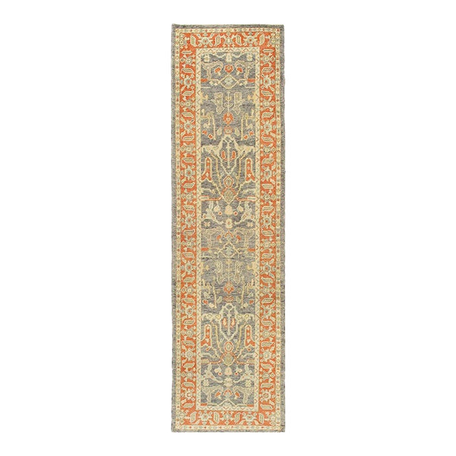 Pasargad DC Pasargad Turkish Hand Knotted Oushak Runner Rug For Sale