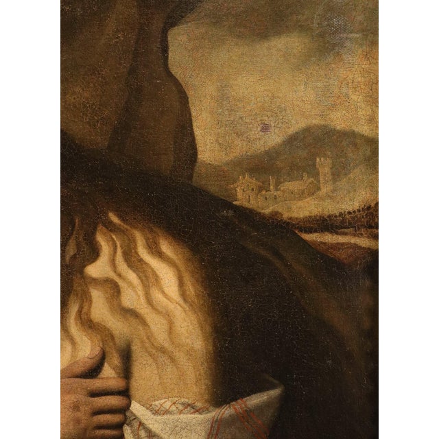Follower of Luca Cambiaso, Penitent Mary Magdalene, 1600s, Oil on Canvas For Sale - Image 12 of 15