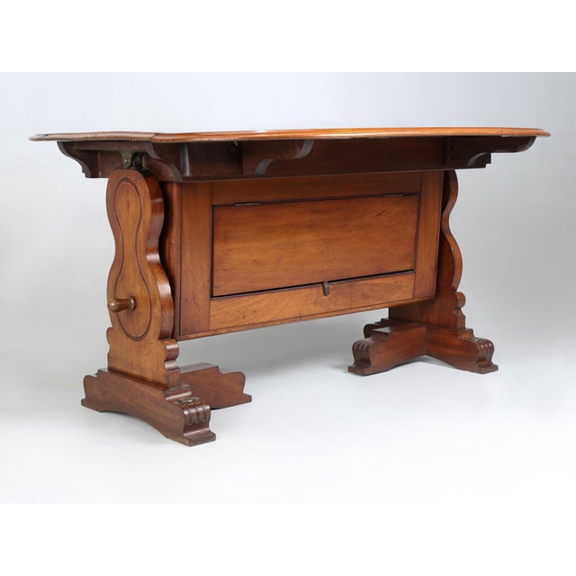 Antique European Ship Captain's Dining Table in Mahogany For Sale - Image 10 of 12