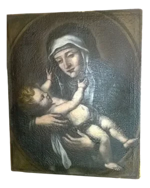 Saint with Child, Late 17th-Early 18th Century, Oil on Canvas
