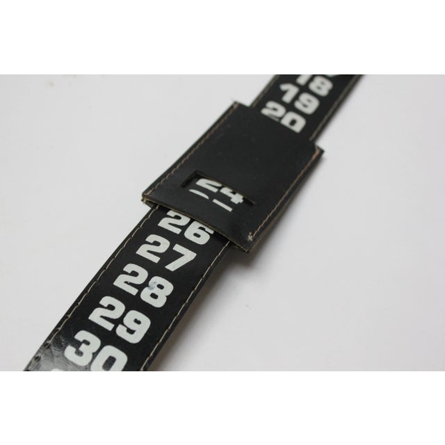 1960s Vintage European Leather 'Belt Strap" Calendar and Thermometer For Sale - Image 5 of 9