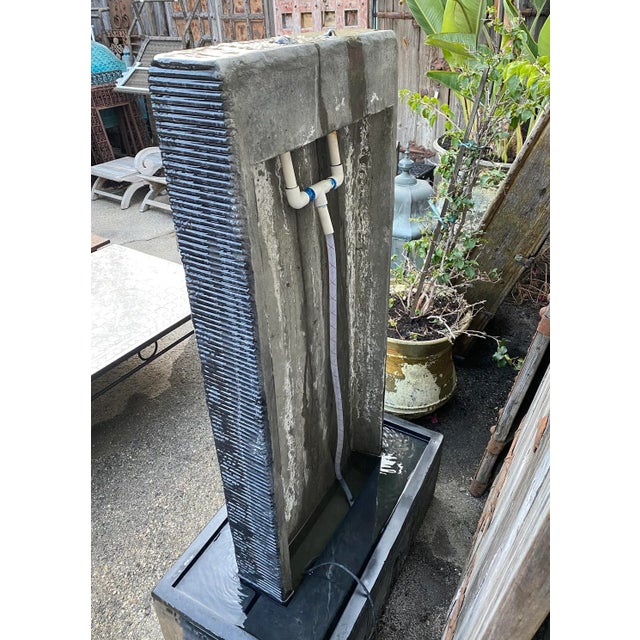 2020s Slate Grey Ripple Fountain For Sale - Image 5 of 6