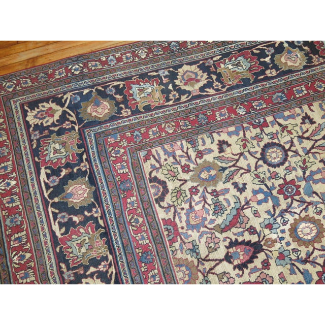 Persian Late 19th Century Antique Persian Doroksh Carpet For Sale - Image 3 of 18