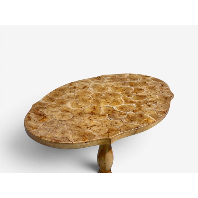 Wood Swedish Modern, Side Table, Pine, Sliced Log, Sweden, 1960s For Sale - Image 7 of 11
