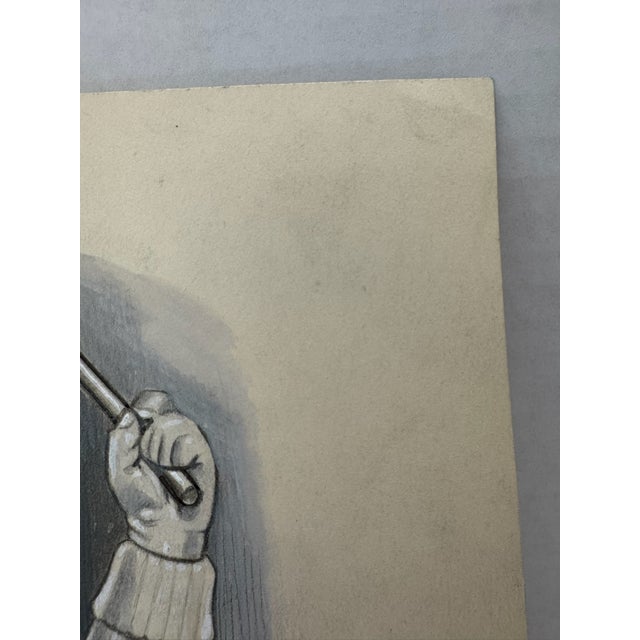 1940s Original Signed Graphite Illustration of Toddler With Drum, Ball and Toy Dog, 11 × 8.25 In. For Sale In Atlanta - Image 6 of 7
