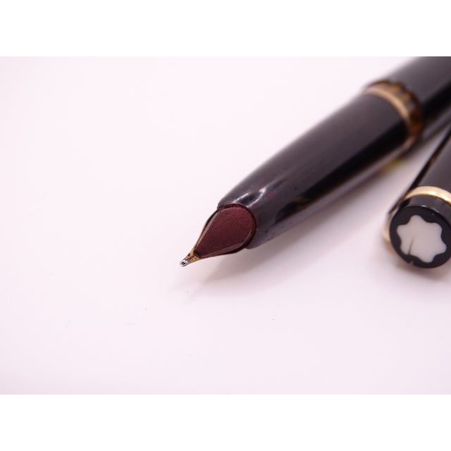 Meisterstuck Fountain Pen No12 in Black Resin and Gold Plating from Montblanc, 1990s For Sale - Image 12 of 18