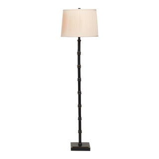 Lauderdale Bamboo Black Floor Lamp For Sale
