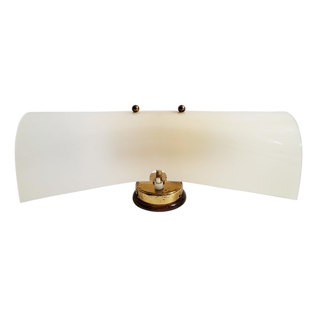 Mid-Century Modern Acrylic and Brass Wall Light, 1950s For Sale