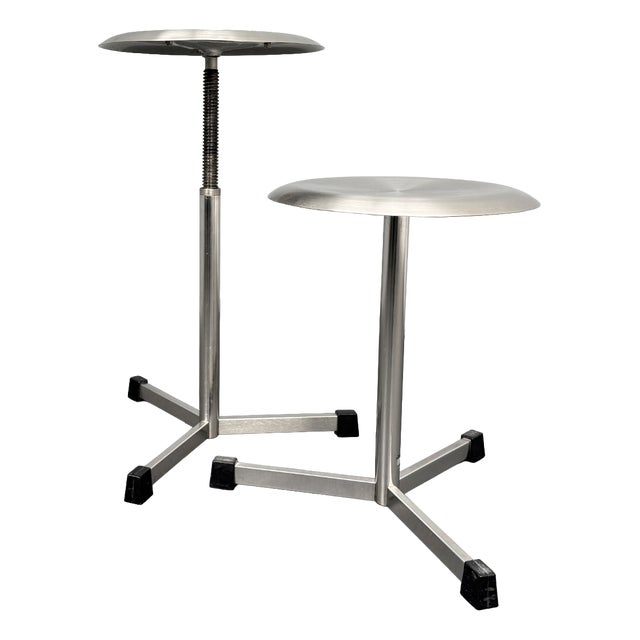 Swivel Stools in Metal from Maquet, Germany, 1960s, Set of 2 For Sale