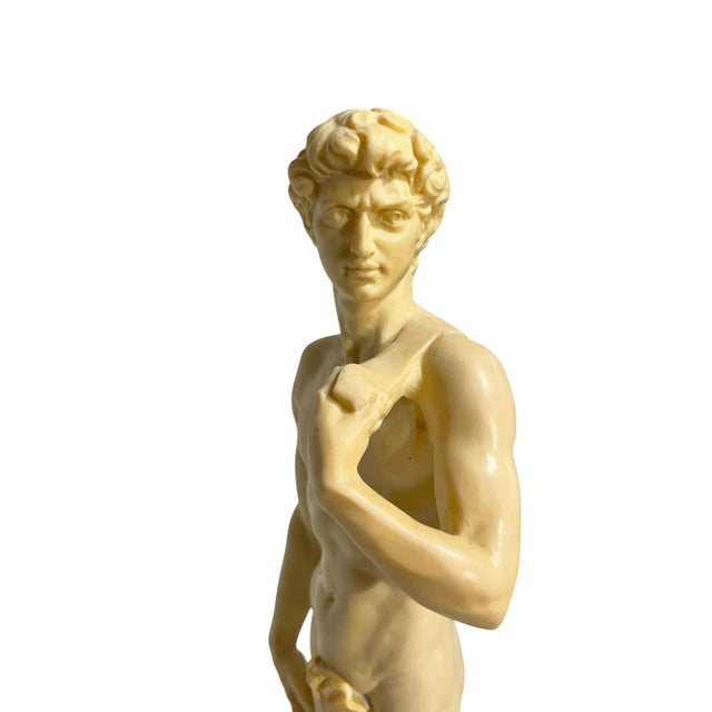 Plastic Vintage Italian David Statue Sculpture | Classical Roman Figural Decor For Sale - Image 7 of 10