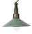 Industrial Petrol Enamel Military Pendant Lamp with Cast Aluminium Top, 1960s For Sale