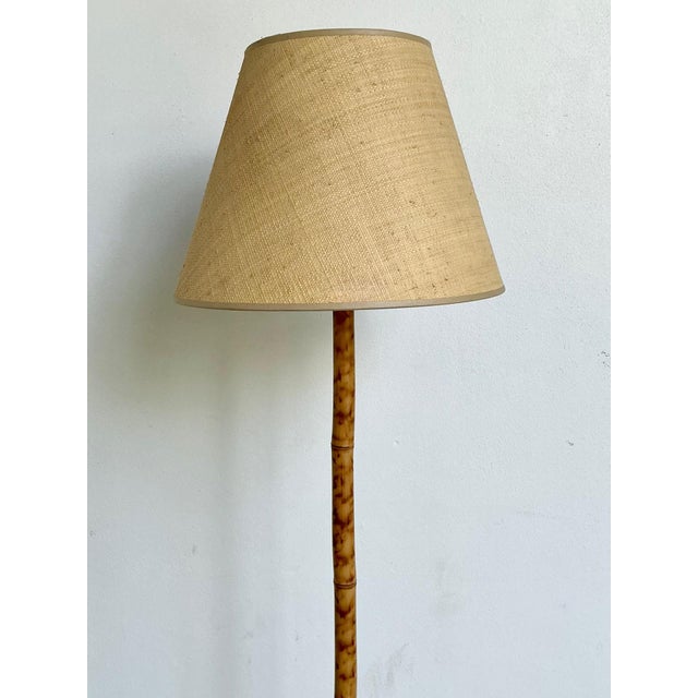 Vintage Bamboo Floor Lamp With Seagrass Shade For Sale In West Palm - Image 6 of 16