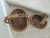Late 20th Century Basket Thick Woven Wood Nesting Baskets With Carrying Handles - Set of 3 For Sale In Chicago - Image 6 of 13