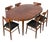 Mid-Century Modern Danish Dining Set in Teak, 1960s, Set of 7 For Sale