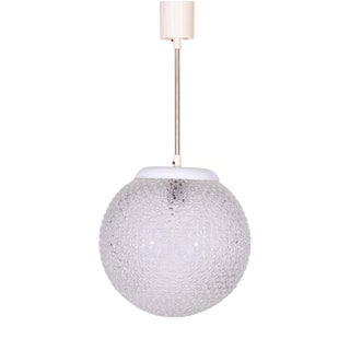 Mid-Century Chandelier in Chromed Steel, Glass, and Plastic, Czech, 1960s For Sale