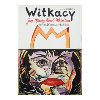 1985 Original Polish Theater Poster, Witkacy, Kostko For Sale