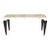20th C. Italian French Deco Onyx and Ebonized Console Table With Brass Accents For Sale