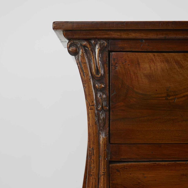 Walnut Lyre Chest with Three Drawers, 1800 For Sale - Image 6 of 9