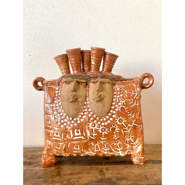 Vintage Original Studio Potter Vase For Sale - Image 11 of 12