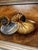 Wood Vintage Coastal Nautilus Shells Realism Original Oil Framed Painting in Silver, Brown, Camel For Sale - Image 7 of 12