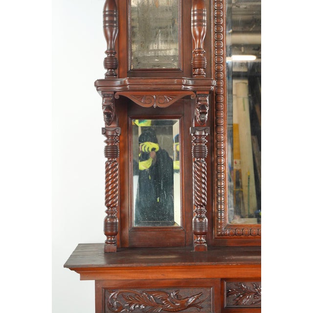 Victorian Late 19th Century Victorian Mahogany Fireplace Mantel For Sale - Image 3 of 16