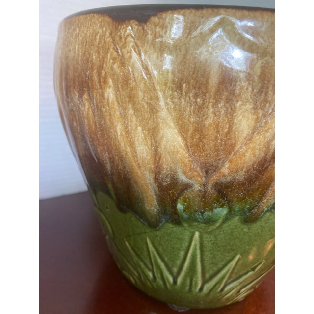 1930s Robinson Ransbottom Cachepot in the Sun and Moon Pattern For Sale - Image 5 of 7