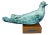 Ceramic Dove Sculpture with Wooden Base by Giuseppe Rossicone, Italy, 1970s For Sale