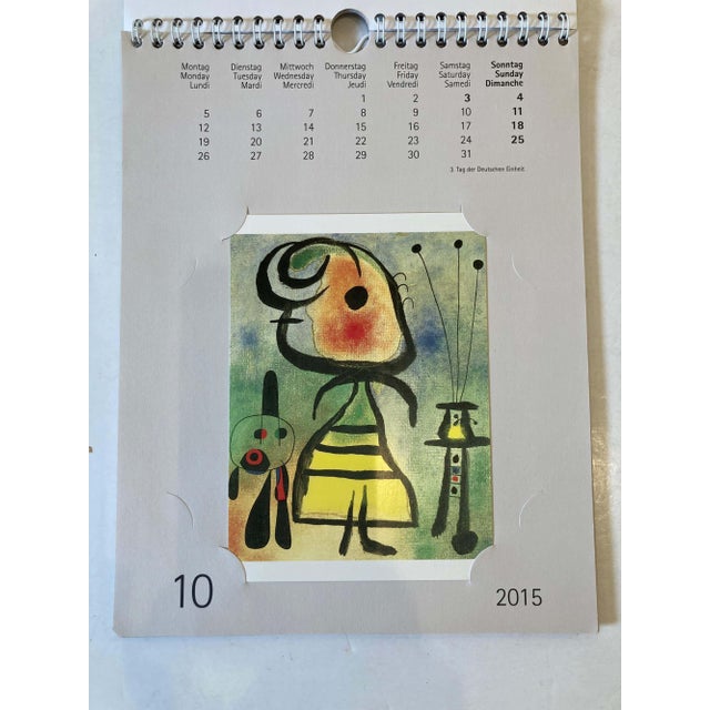 Paper Joan Miró Inspired 2015 Calendar: Modern Paper Art Collectible For Sale - Image 7 of 17