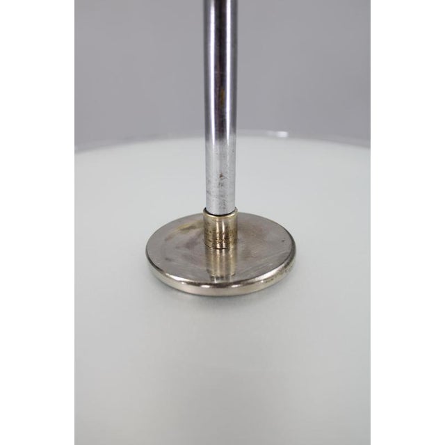 Brown Bauhaus Chrome and Glass Chandelier, Former Czechoslovakia, 1930s For Sale - Image 8 of 12