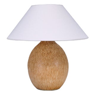 Large Speckled Ceramic Table Lamp by Bruno Karlsson for Ego Stengods, Sweden, 1960s For Sale