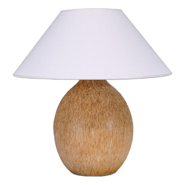 Large Speckled Ceramic Table Lamp by Bruno Karlsson for Ego Stengods, Sweden, 1960s For Sale