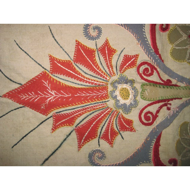 Mid 19th Century Mid 19th Century Coat of Arms Embroidery Tapestry For Sale - Image 5 of 11