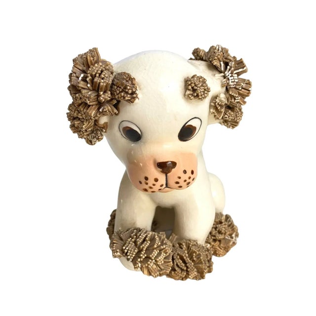 Vintage Spaghetti Puppy Dog Statue Santa Barbara California Pottery Dog Figurine For Sale - Image 11 of 11