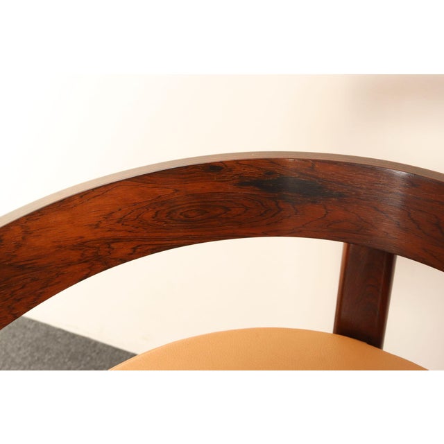 Pair of Danish Modern Rosewood and Leather Counter Stools by John Mortensen For Sale - Image 13 of 18