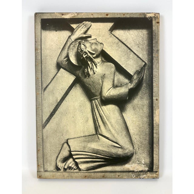 Brutalist Stations of the Cross, Print on Board, 1960s, Set of 3 For Sale - Image 4 of 15