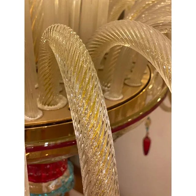 Vintage Italian Chandelier in Murano Glass by Simoeng, 1970s For Sale - Image 4 of 13