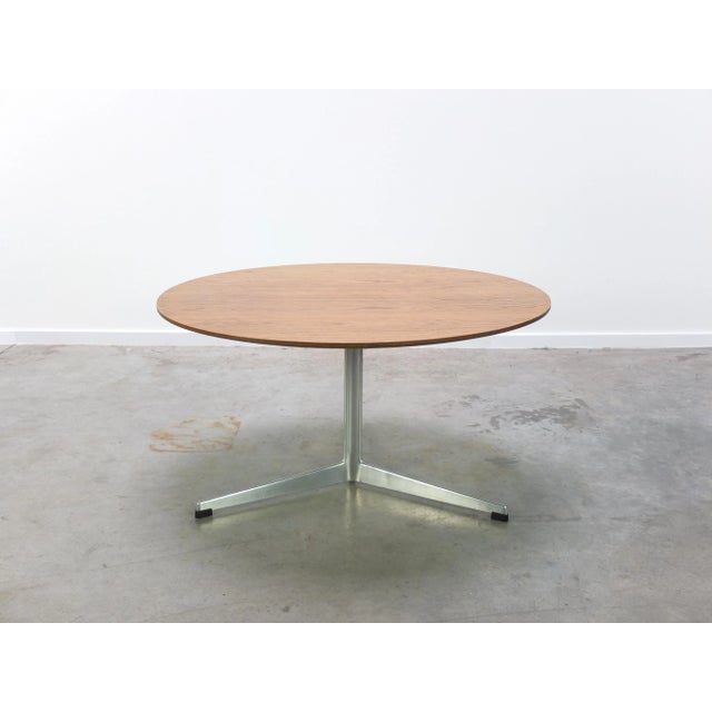 Early Round Teak Coffee Table by Arne Jacobsen for Fritz Hansen, 1960s For Sale - Image 6 of 17