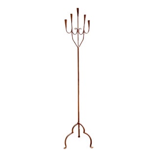 Spanish Revival Floor Candelabra- Patinated Bronze For Sale