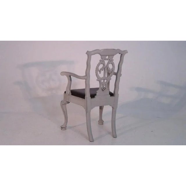 Set of Armchairs with Leather Seats For Sale - Image 3 of 10